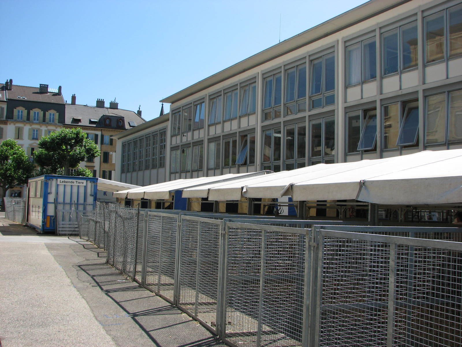 Circus Knie in Neuchatel 2008 - Line of tents with ponies and such