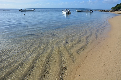 Clear waters on Taveuni beach, Fiji