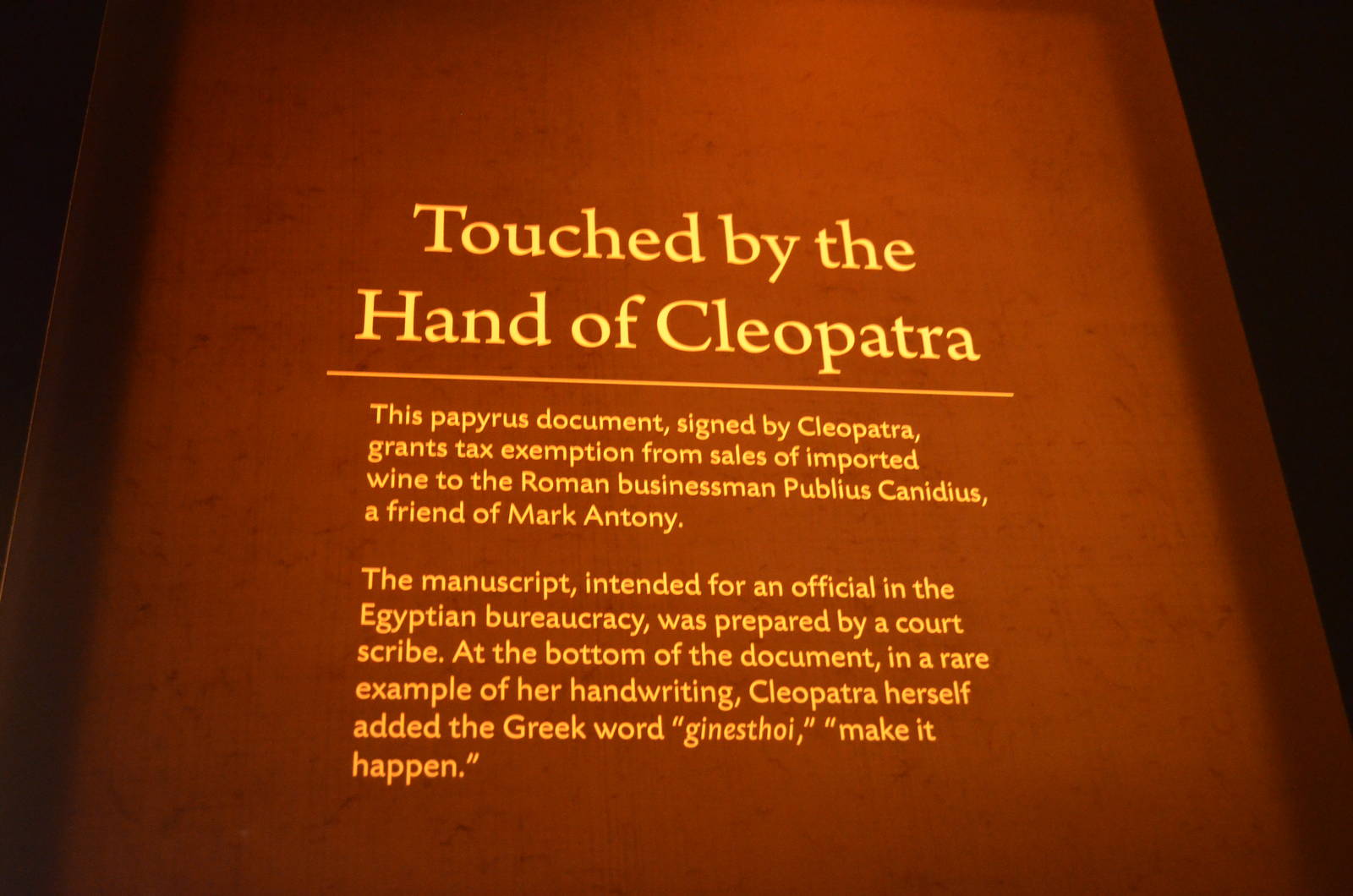 Cleopatra: The Exhibition