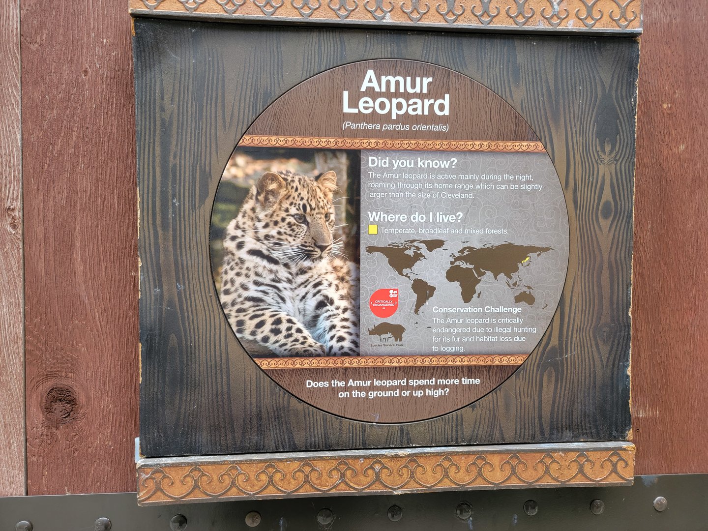 Cleveland Zoo - Asia Passage, signage example