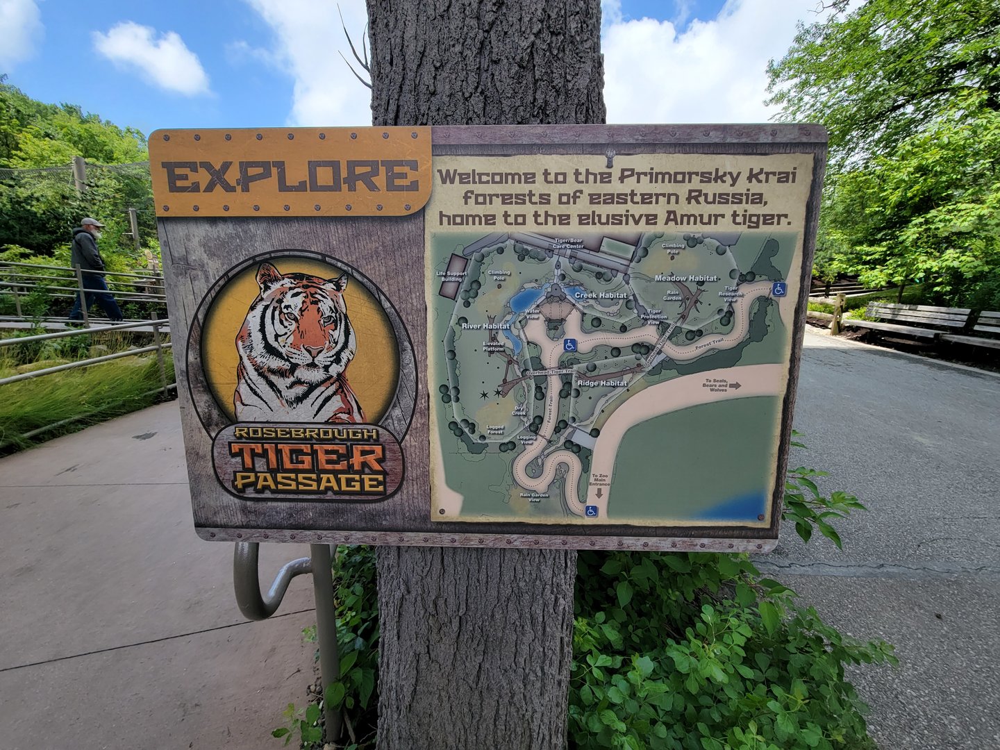 Cleveland Zoo - Tiger Passage map