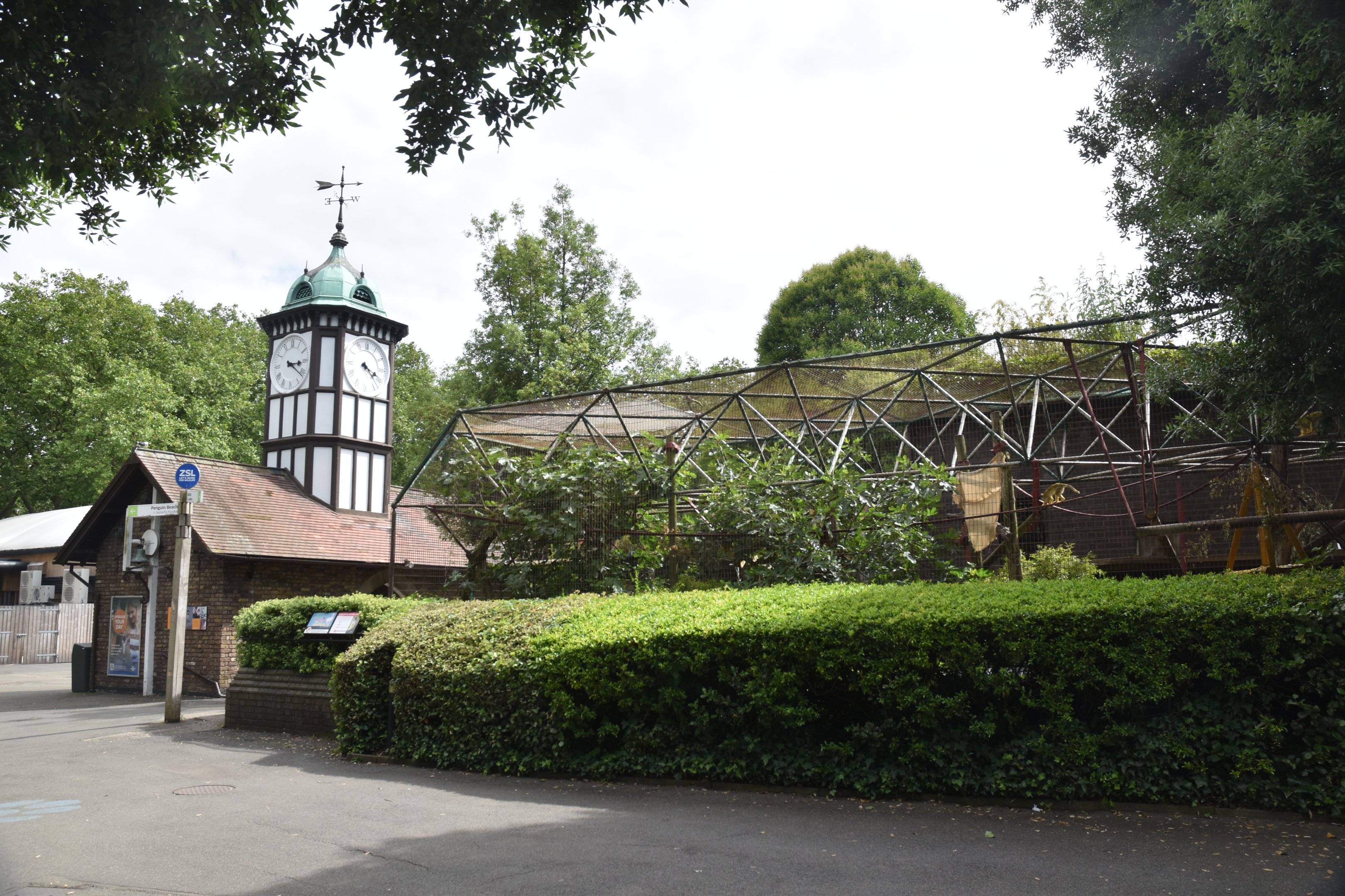 Clock Tower and Monkey Enclosure at London, 22nd June 2024