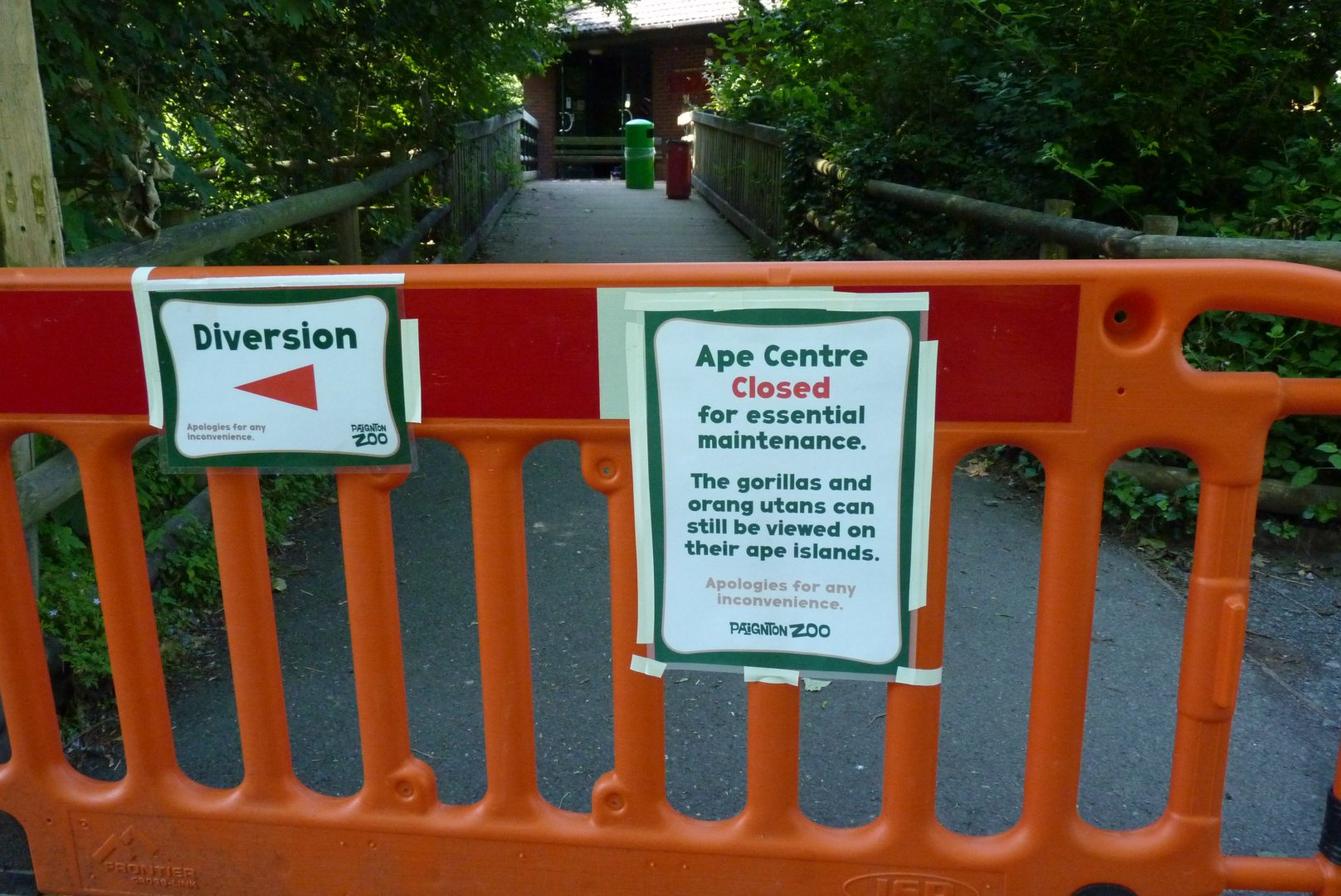 Closed Ape house, July 2017