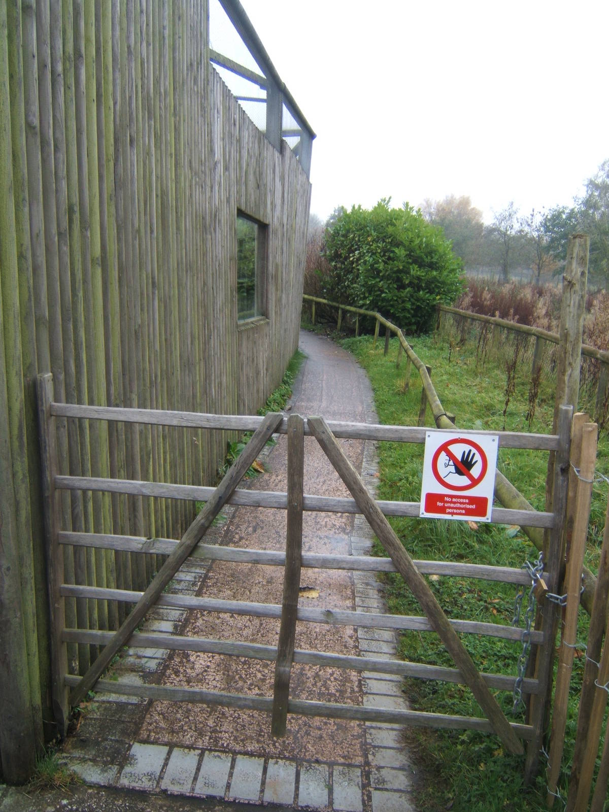 Closed off path by the old Lemur House