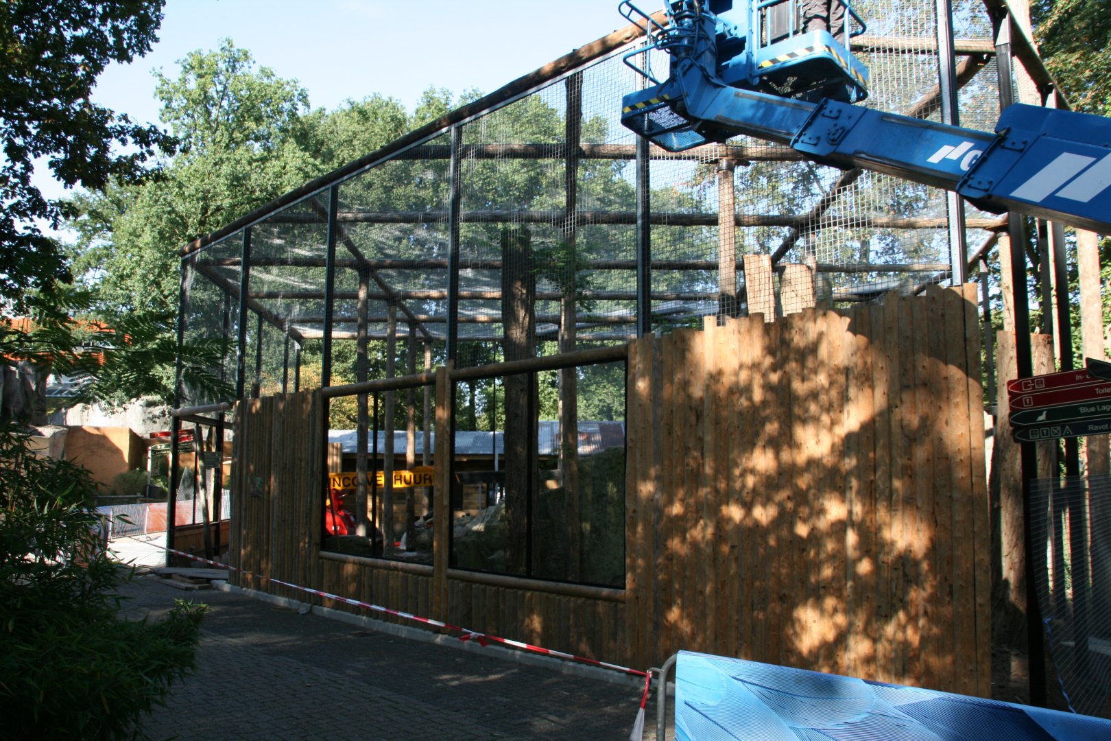 Clouded leopard enclosure under constuction