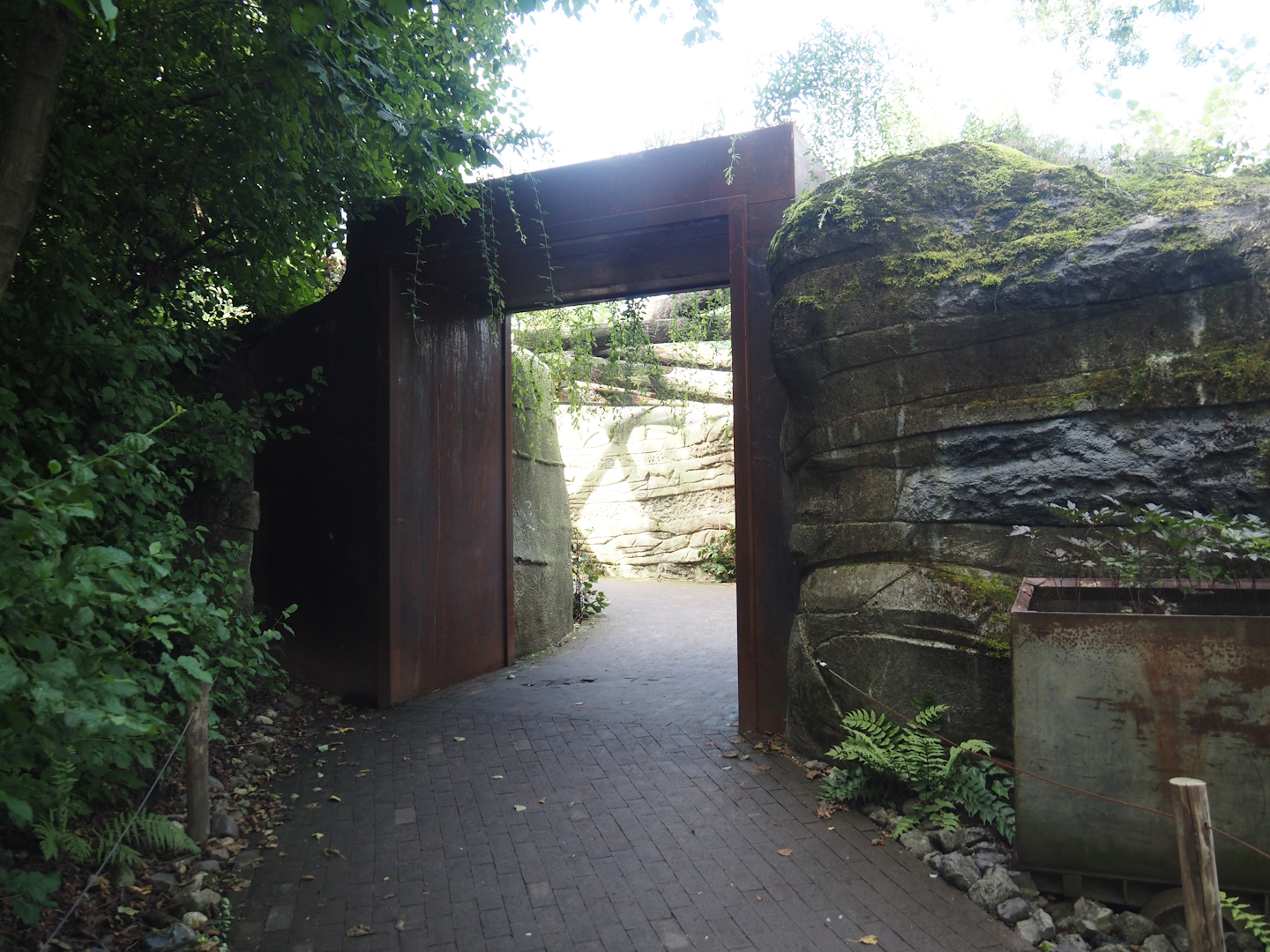 Coal mine area at the entrance of Rainforest section, now without a roof, 2024-08-21