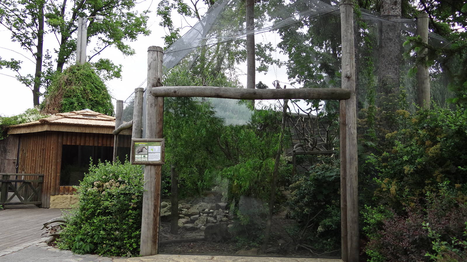 Coati enclosure and house