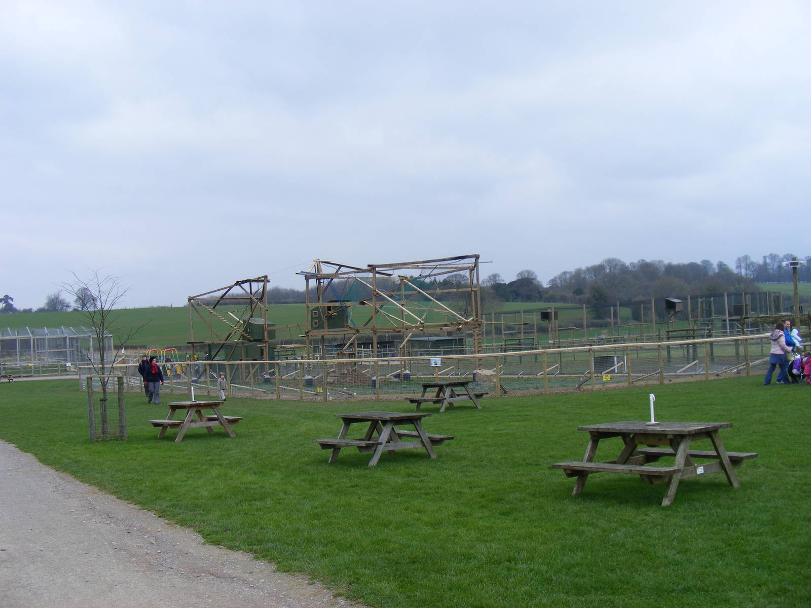 Coati enclosure at Noah's Ark Zoo Farm, 5 March 2011