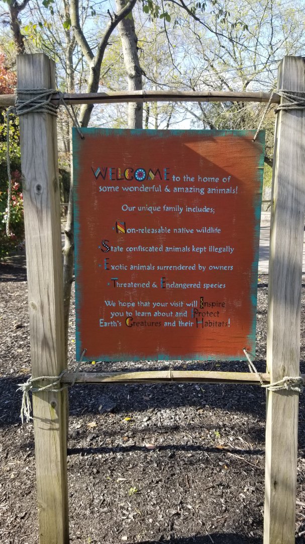 Cohanzick Zoo - Sign in entrance