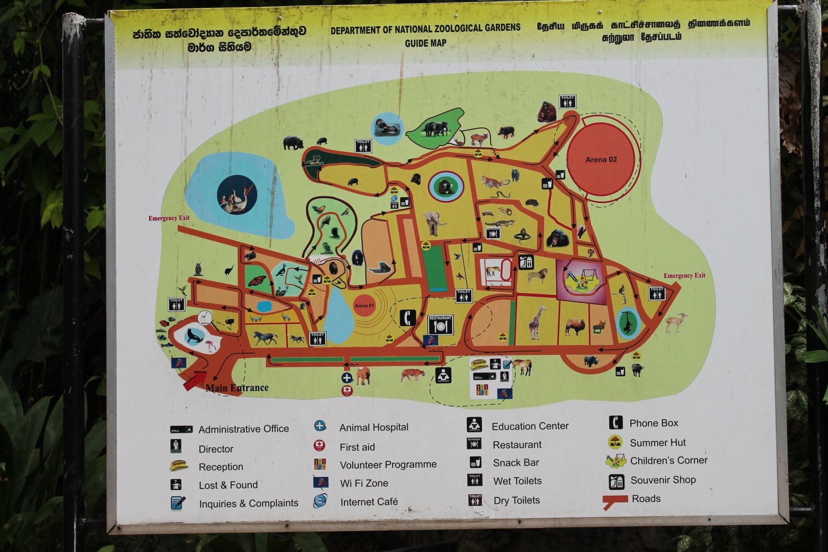 Colombo Zoo map-board