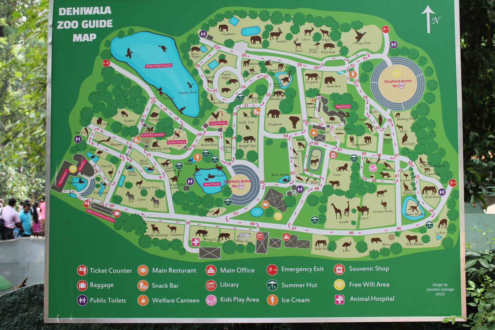 Colombo Zoo map-board