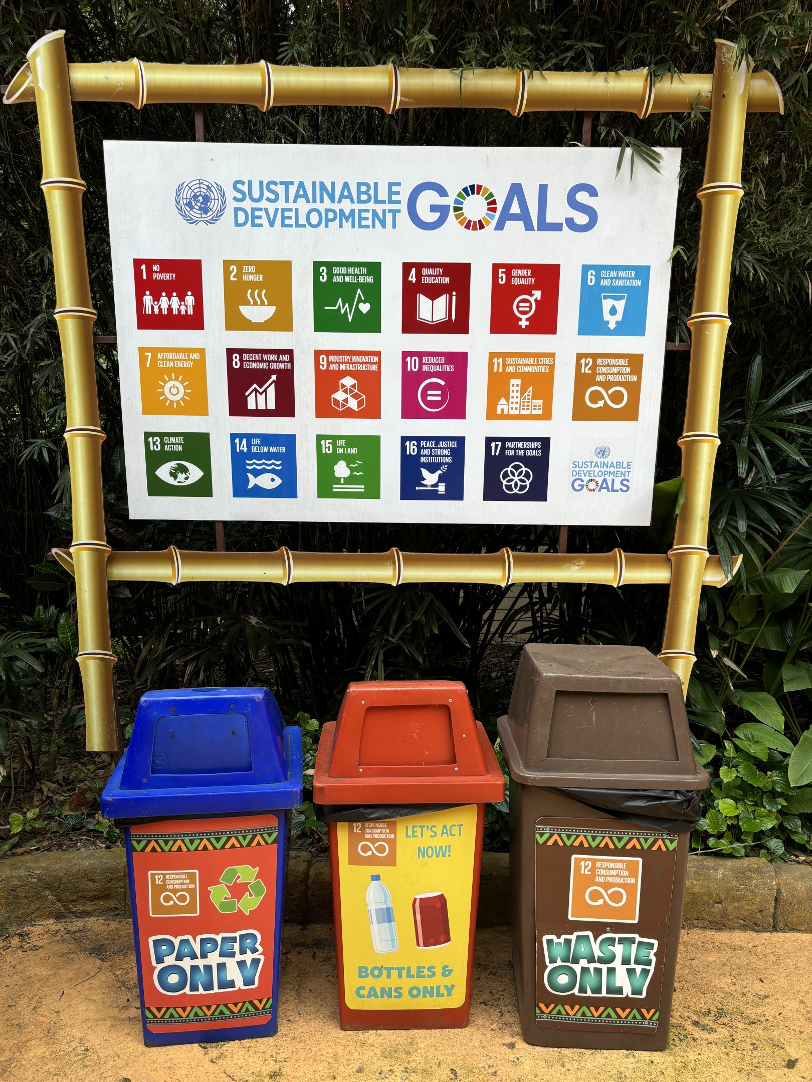 Colourful Garbage Cans - Lost World of Tambun