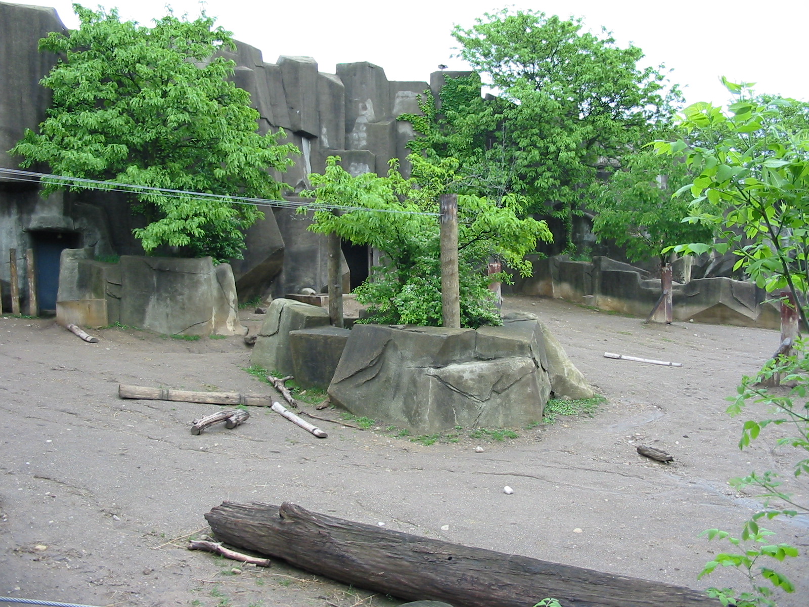 Columbus Zoo 2003 - Empty Black Rhinoceros exhibit at the Pachyderm House