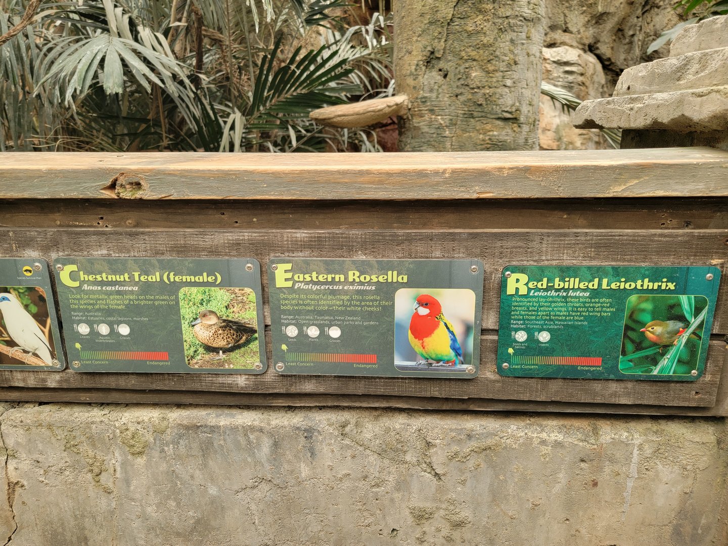 Columbus Zoo - Australia Aviary, signage example