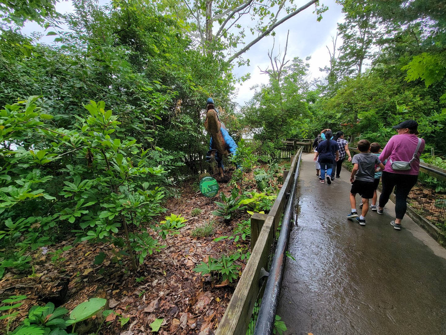 Columbus Zoo - Dinosaur Island path, this one spits water!