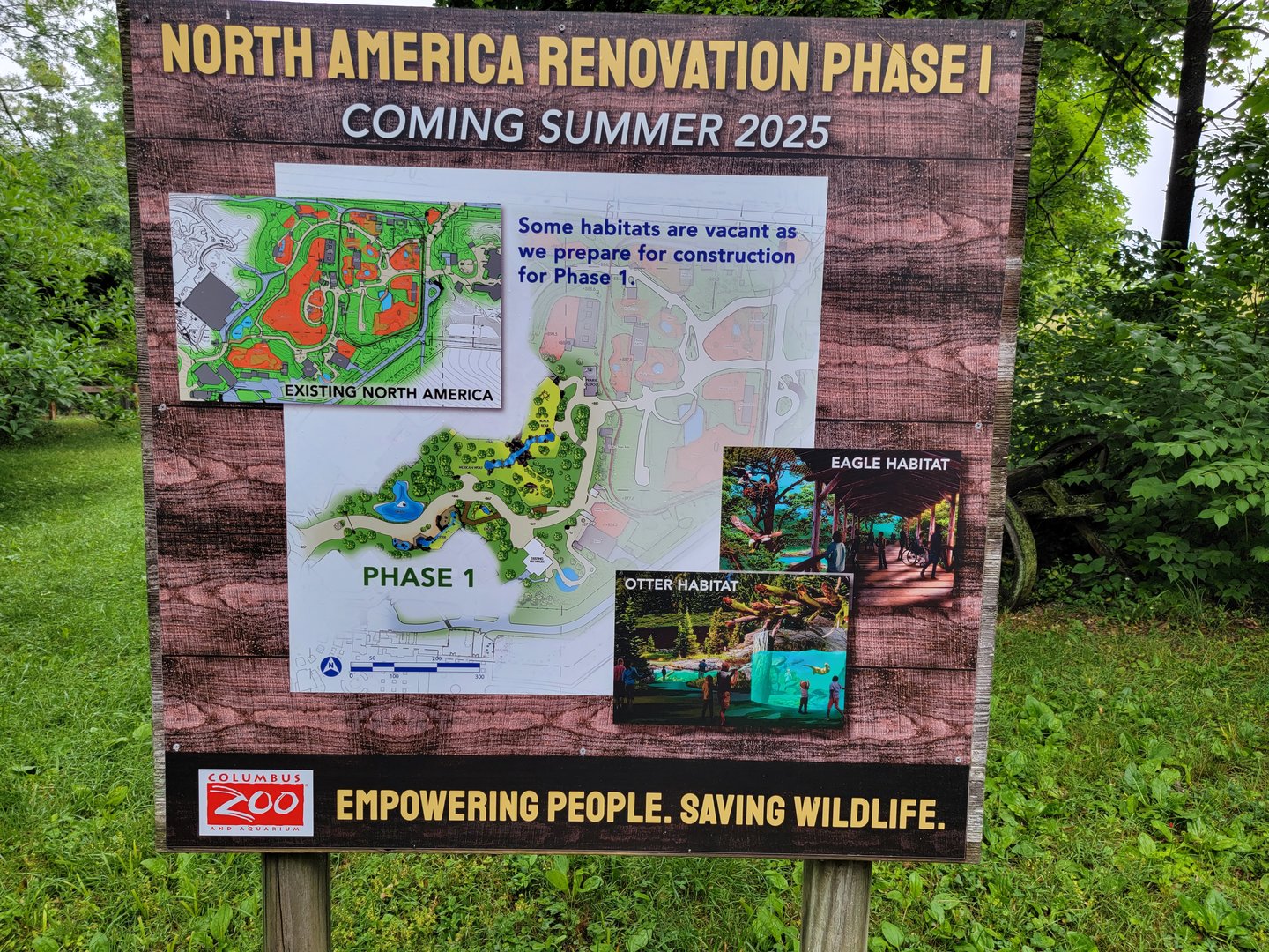 Columbus Zoo - North America, Renovation signage