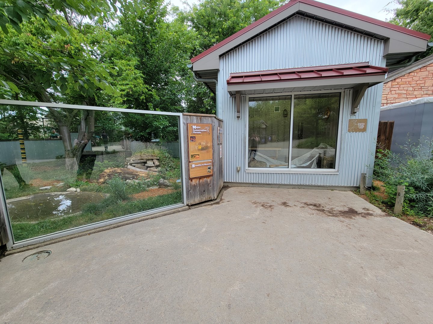 Columbus Zoo - Tasmanian devils lower viewing window and indoor viewing