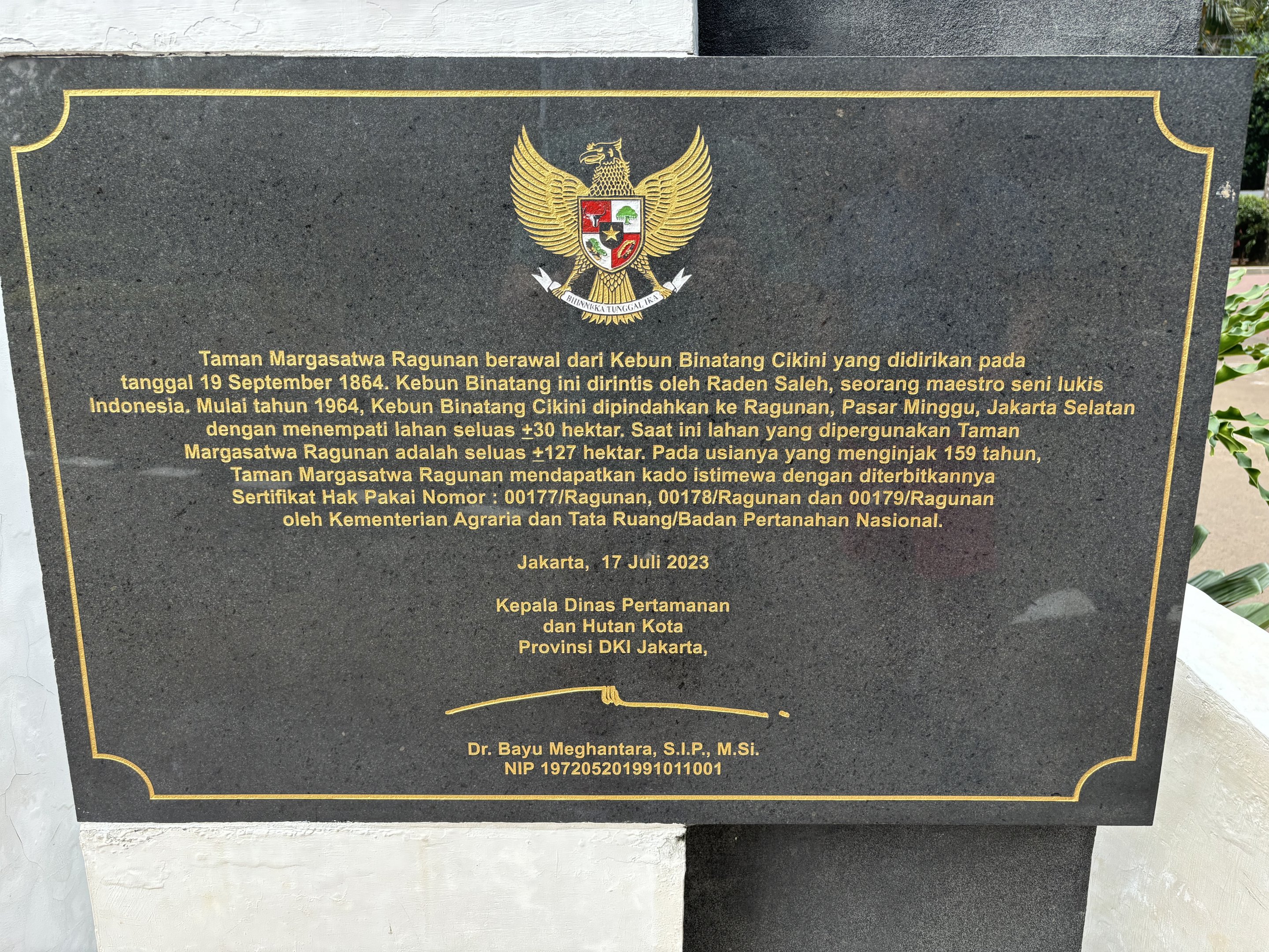 Commemorative Wall 2023 Plaque