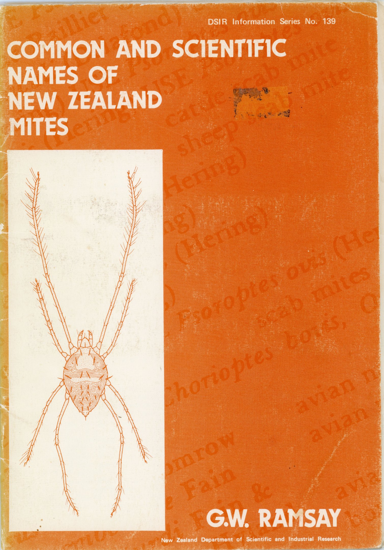 Common and Scientific Names of New Zealand Mites
