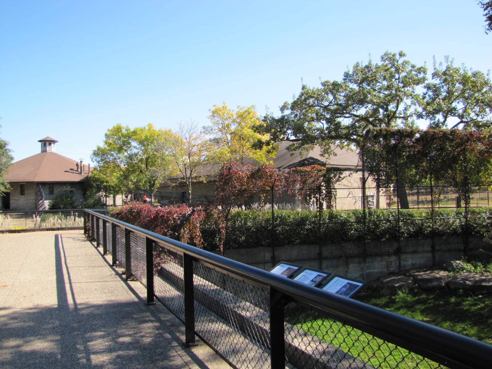 Como Zoo 2010 - Part of Amur Tiger exhibit and view towards the African Hoo