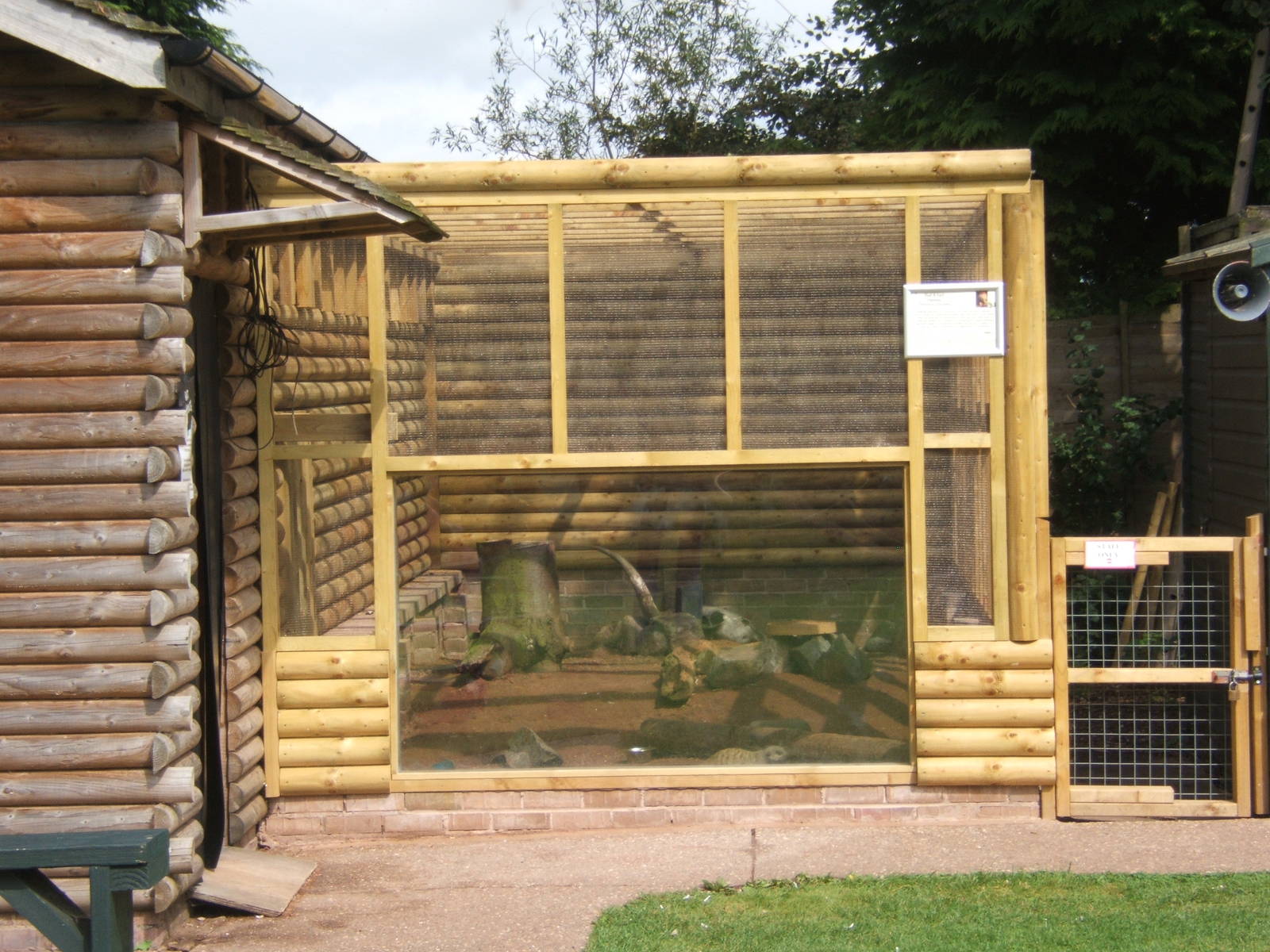 Completed outdoor Meerkat enclosure