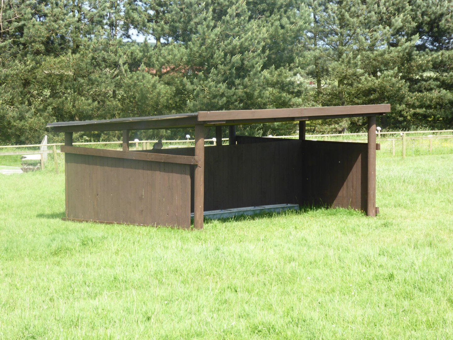 Completed shelter in Alpaca and Rhea paddock, 12th June 2017