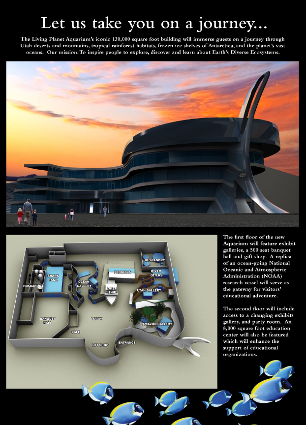 Concept Art for the new Living Planet Aquarium opening in 2013