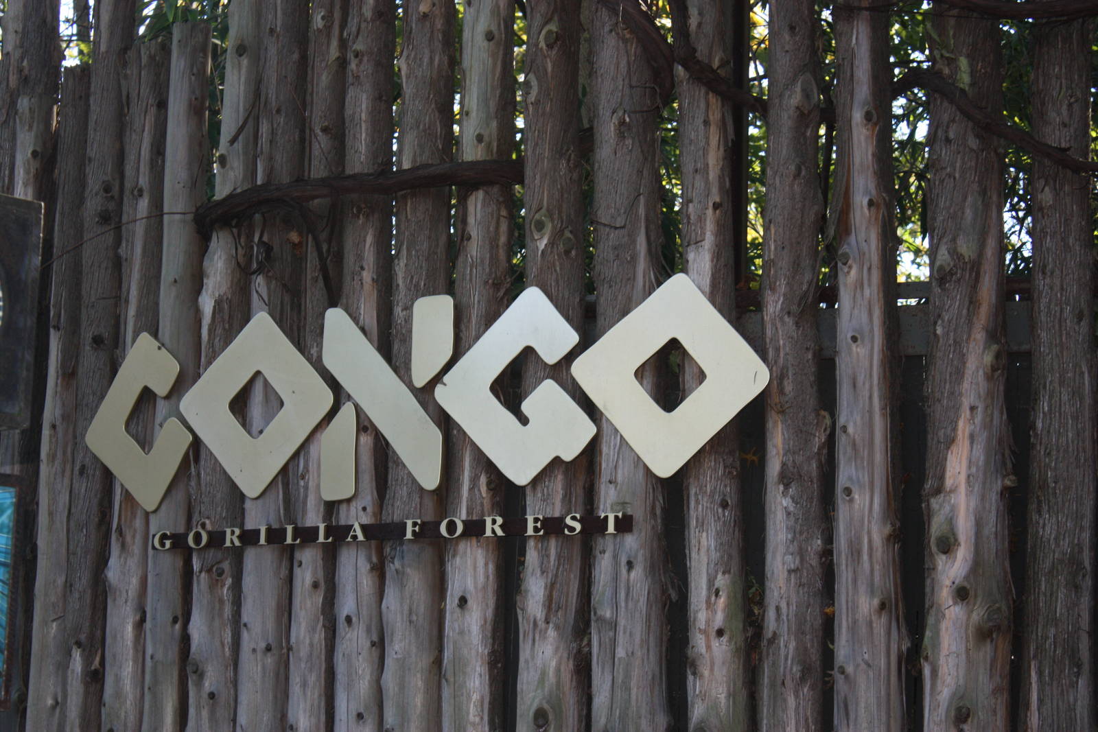 Congo Gorilla Forest Entrance Sign