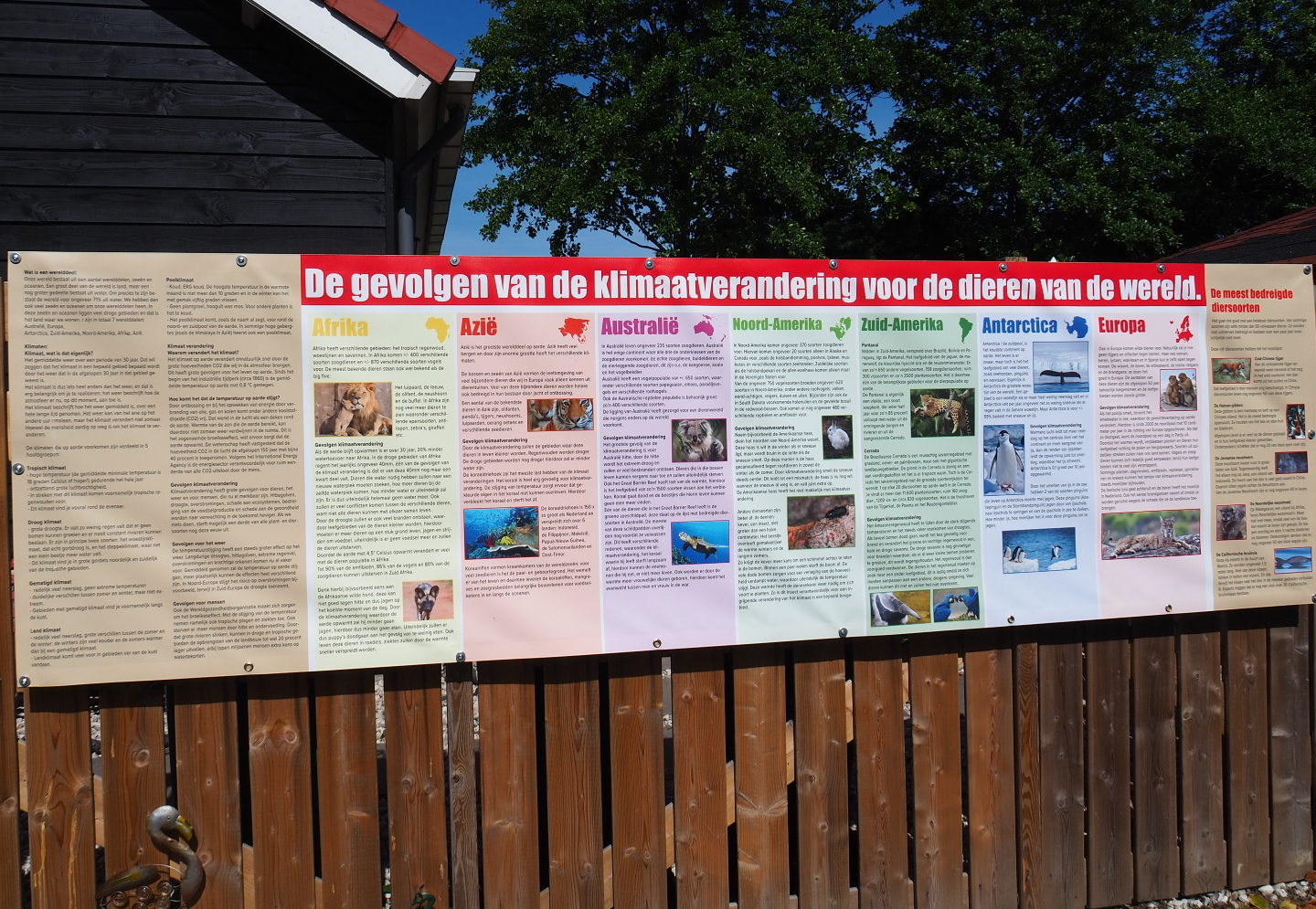 Consequences of climate change on different continents sign, 2019-06-01