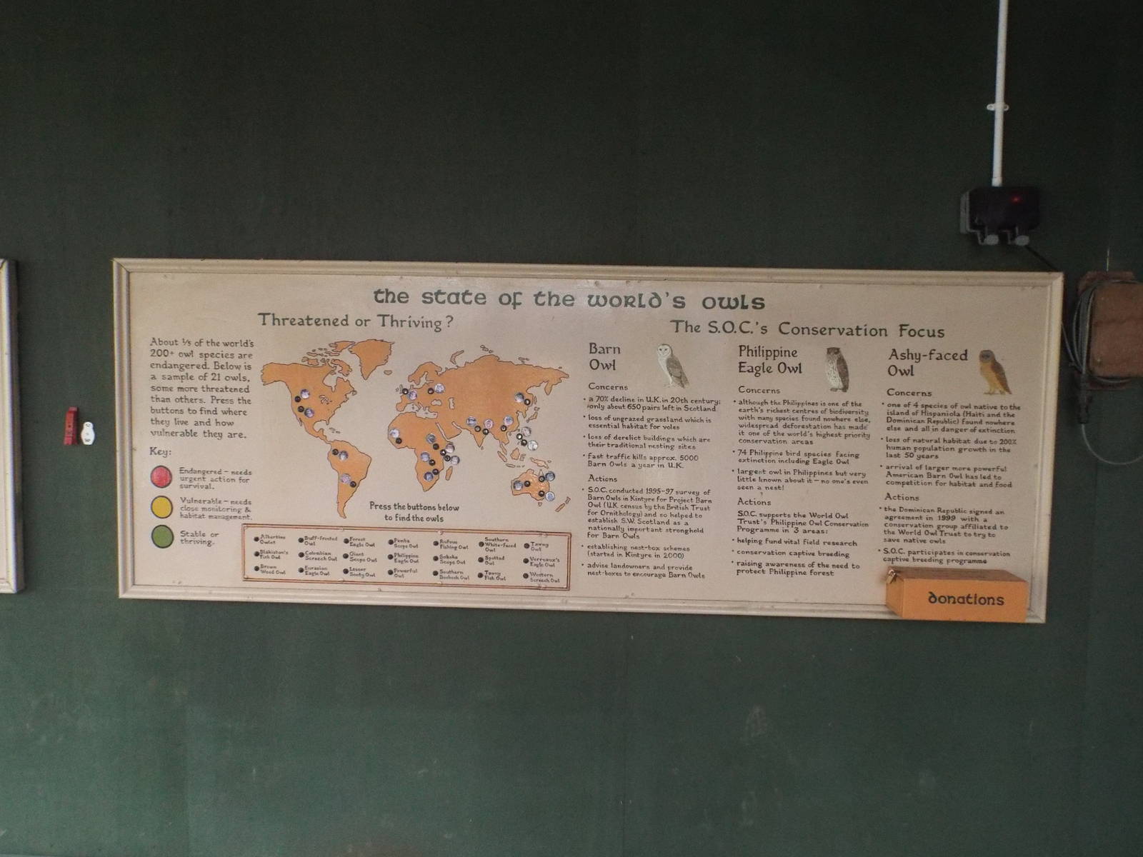 Conservation Signage at Scottish Owl Centre - May 6th 2015