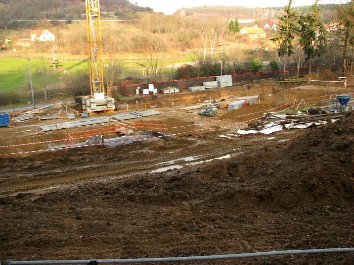 Construction area for new elephant house