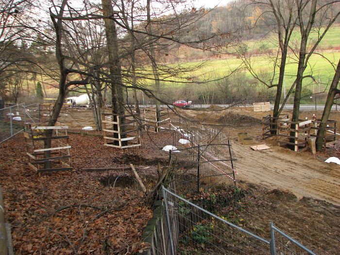 Construction area for new elephant house
