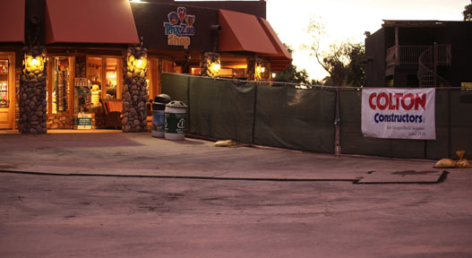 construction at zoo exit