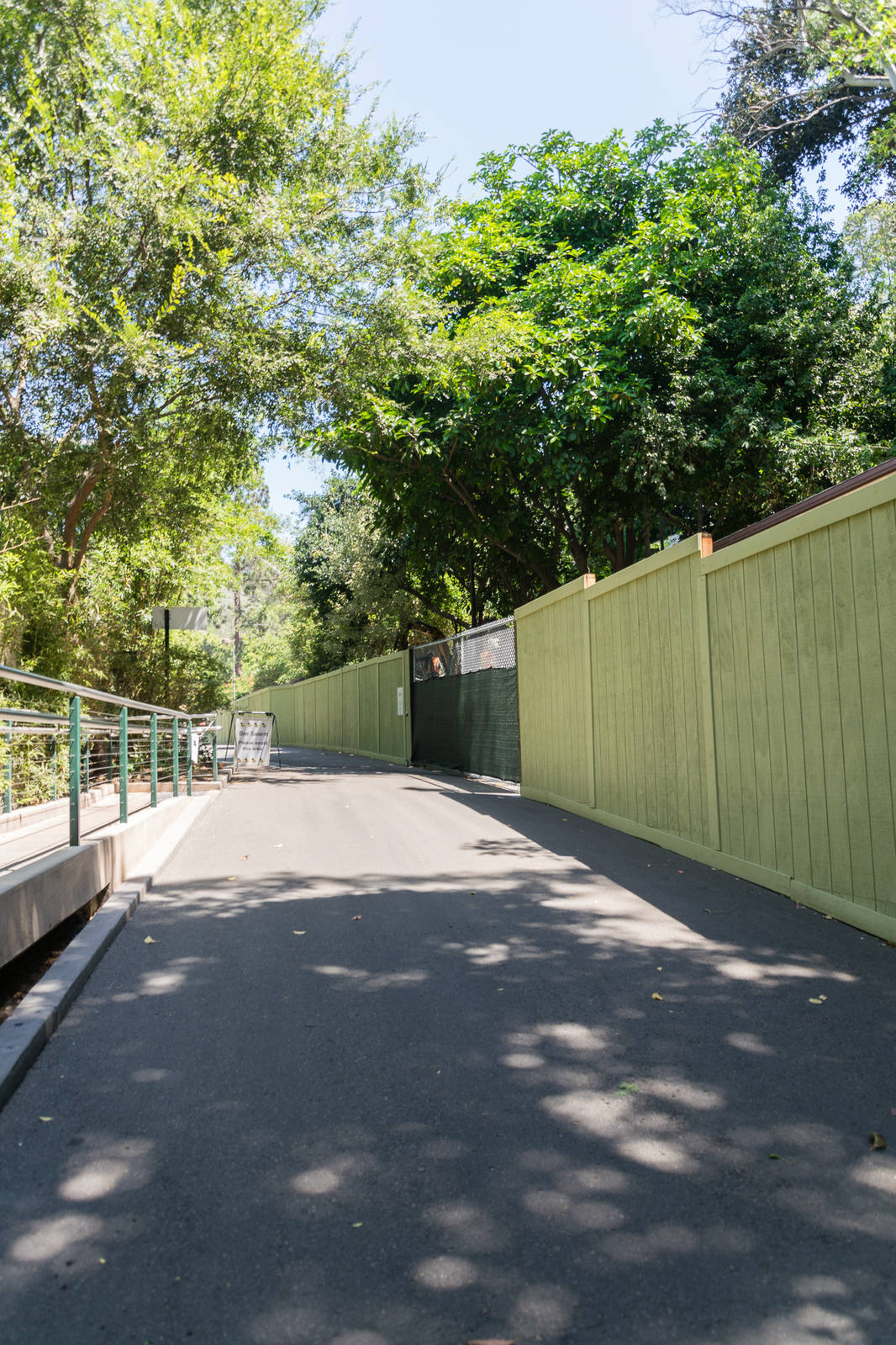 Construction fence looking North