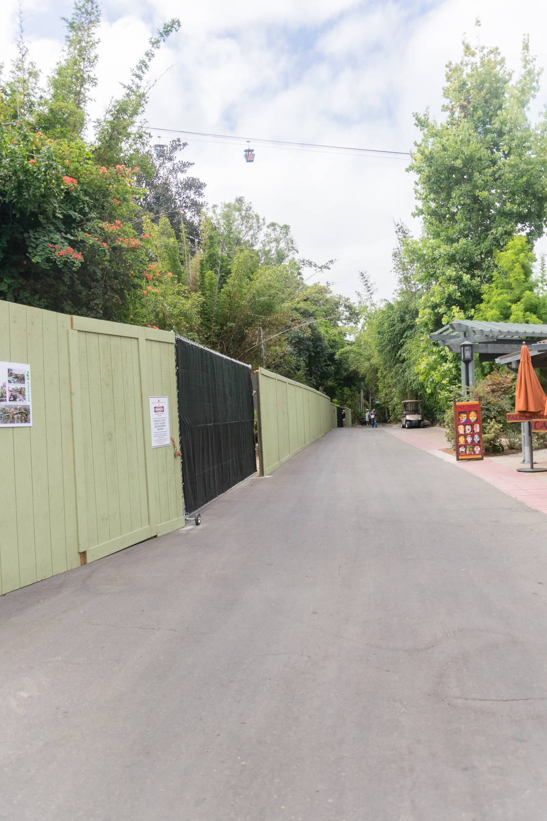 Construction fence looking South.