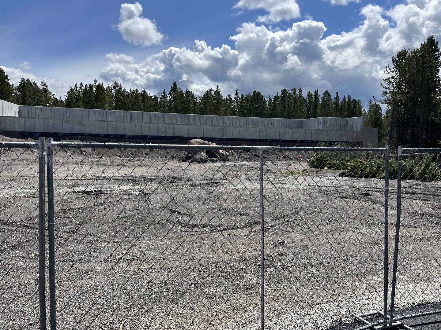 Construction for the centers new bear dens and bear exhibit.