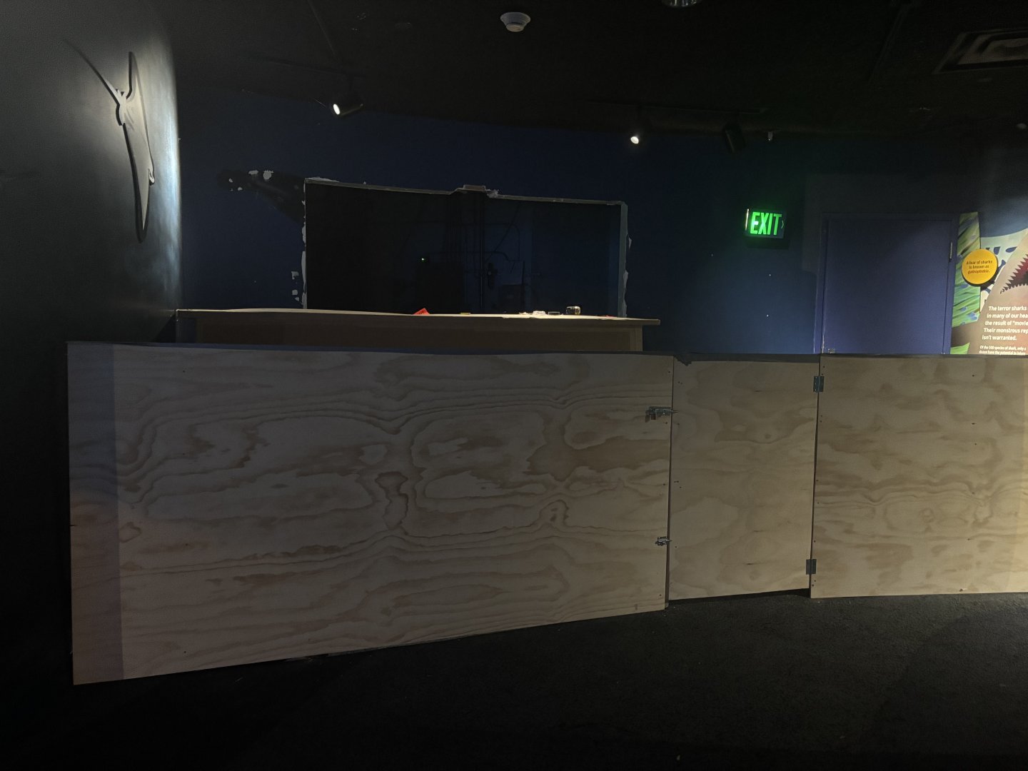 Construction in The Living Coast where the jellies were