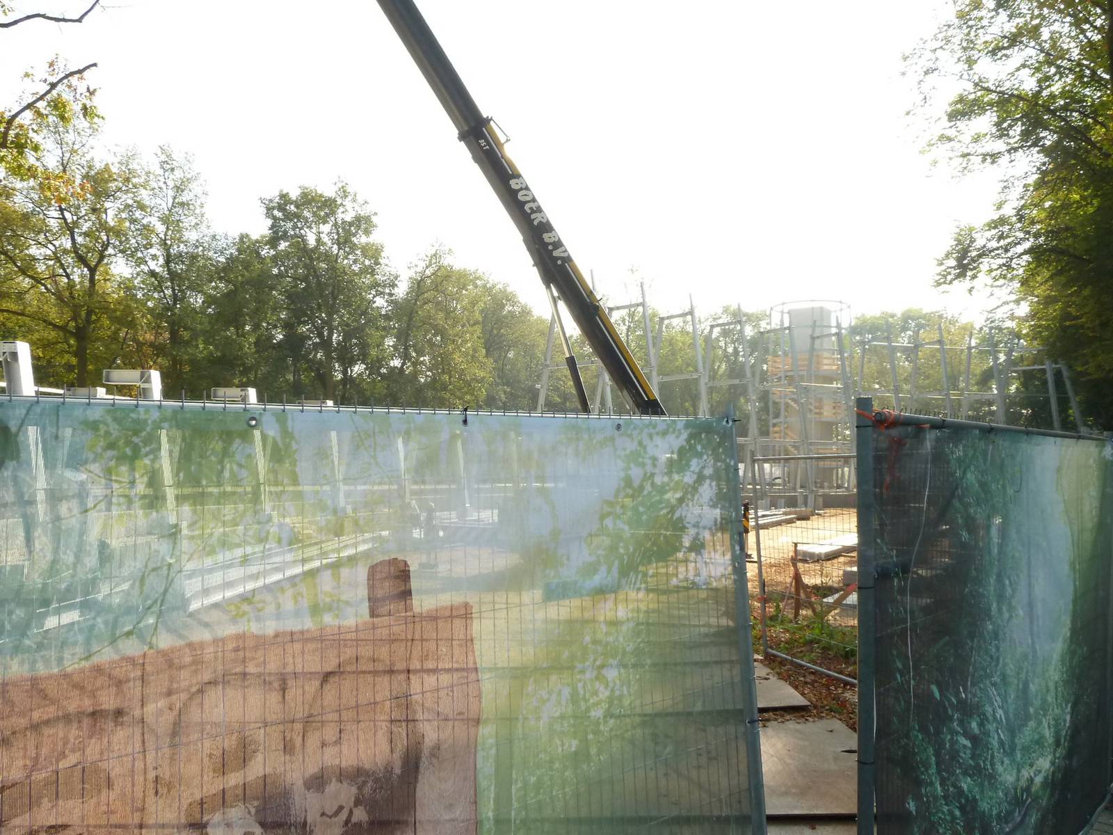 Construction of gorilla exhibit