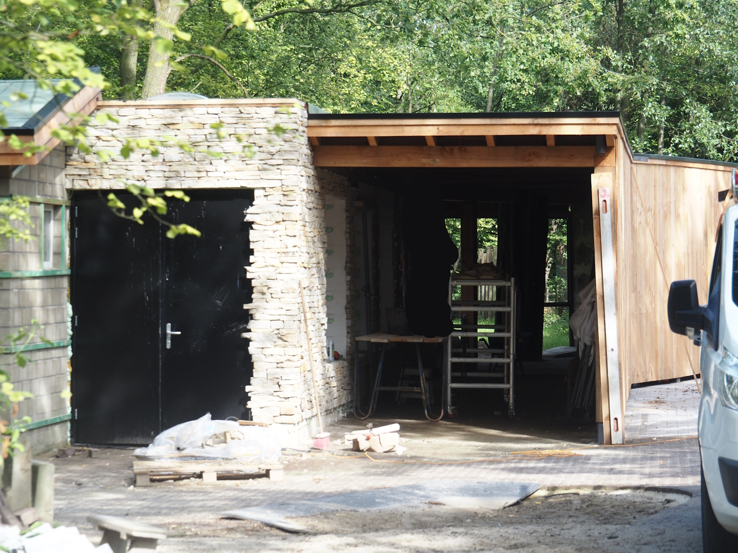 Construction of new Mountain bongo and Pygmy hippopotamus house, 2024-08-21