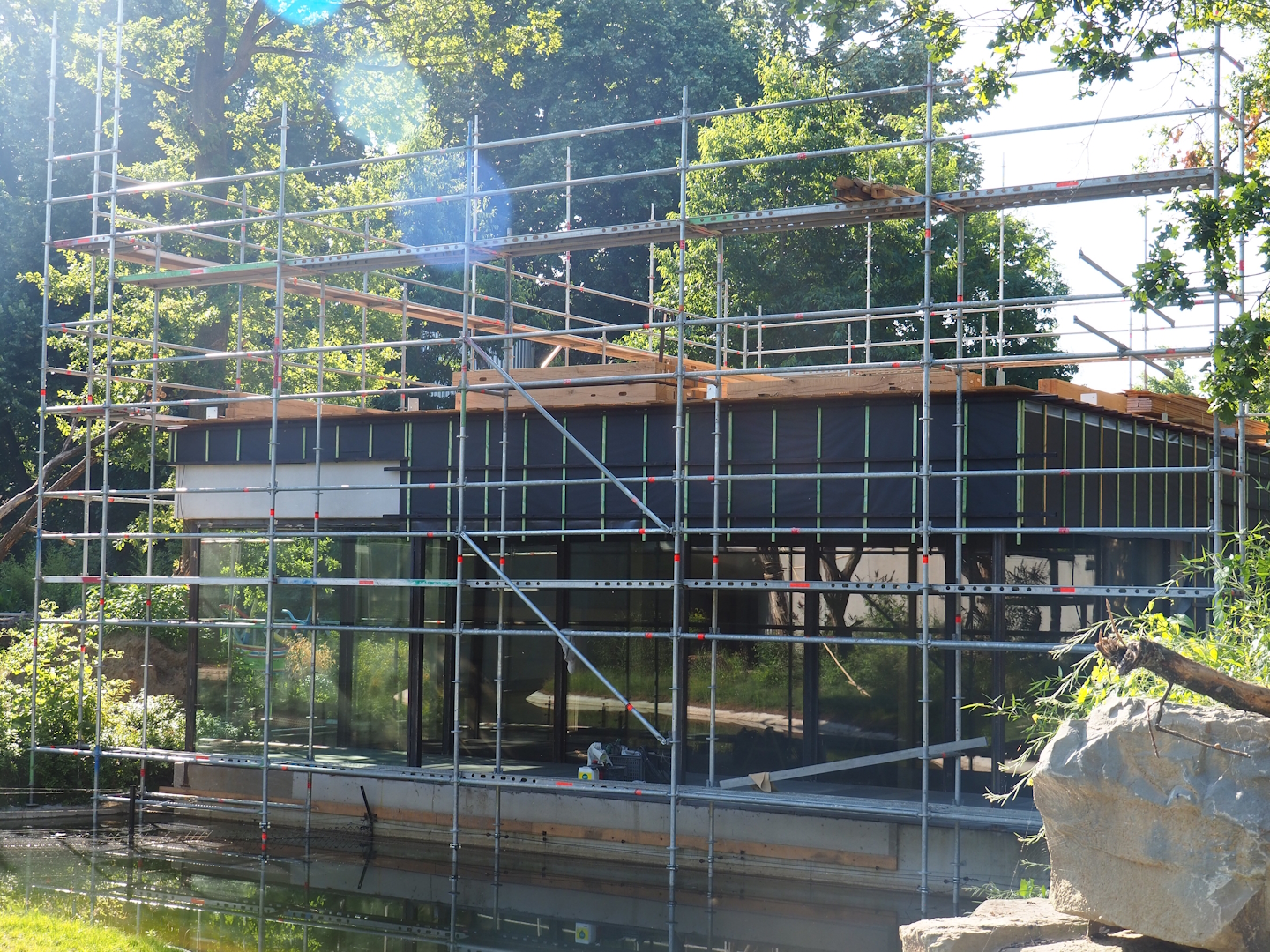 Construction of new Sulawesi crested macaque house, 2023-07-19