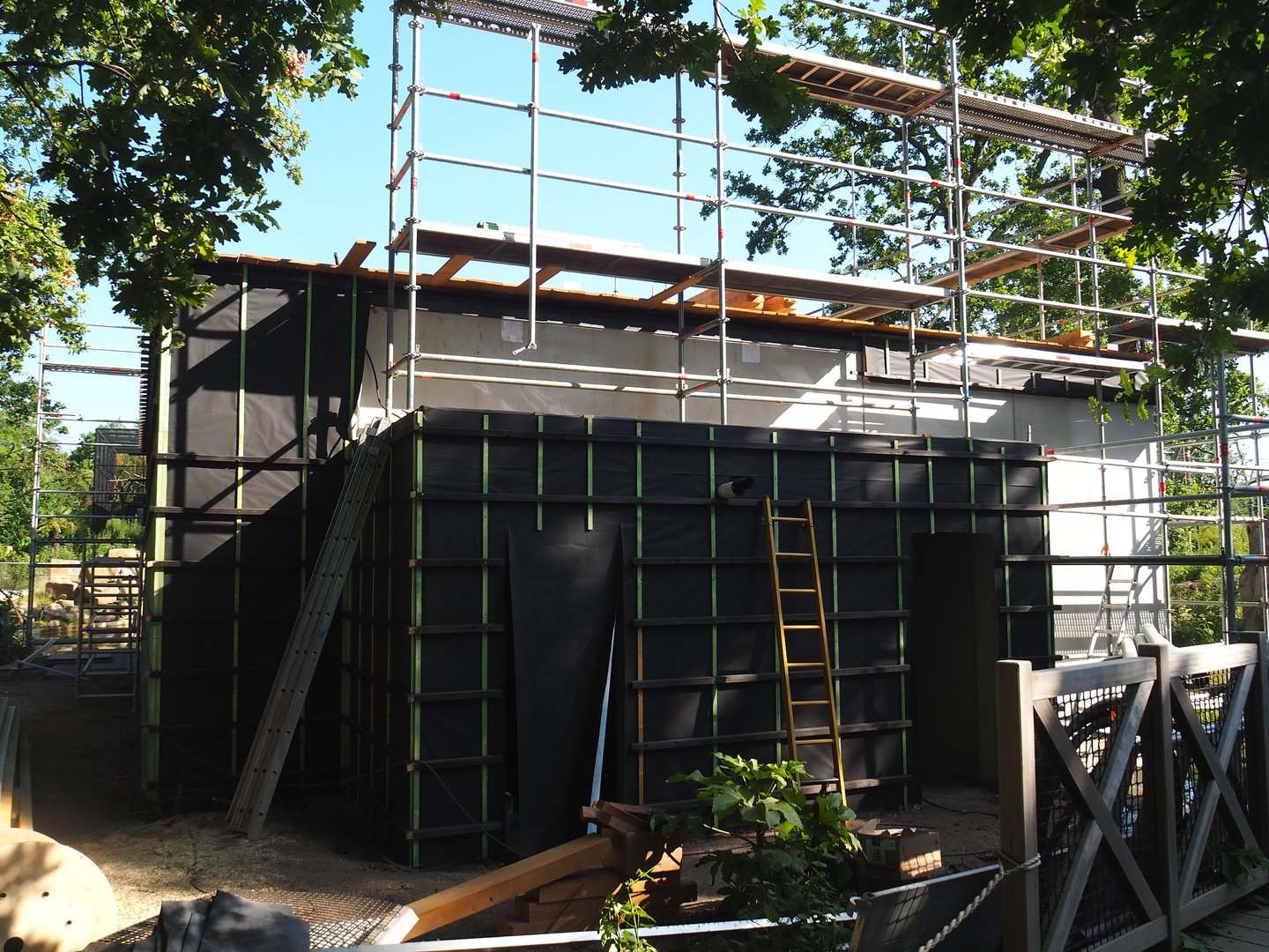 Construction of new Sulawesi crested macaque house, 2023-07-19