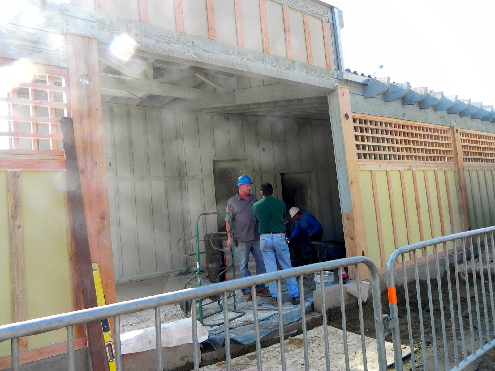 Construction of the new 4D theater.