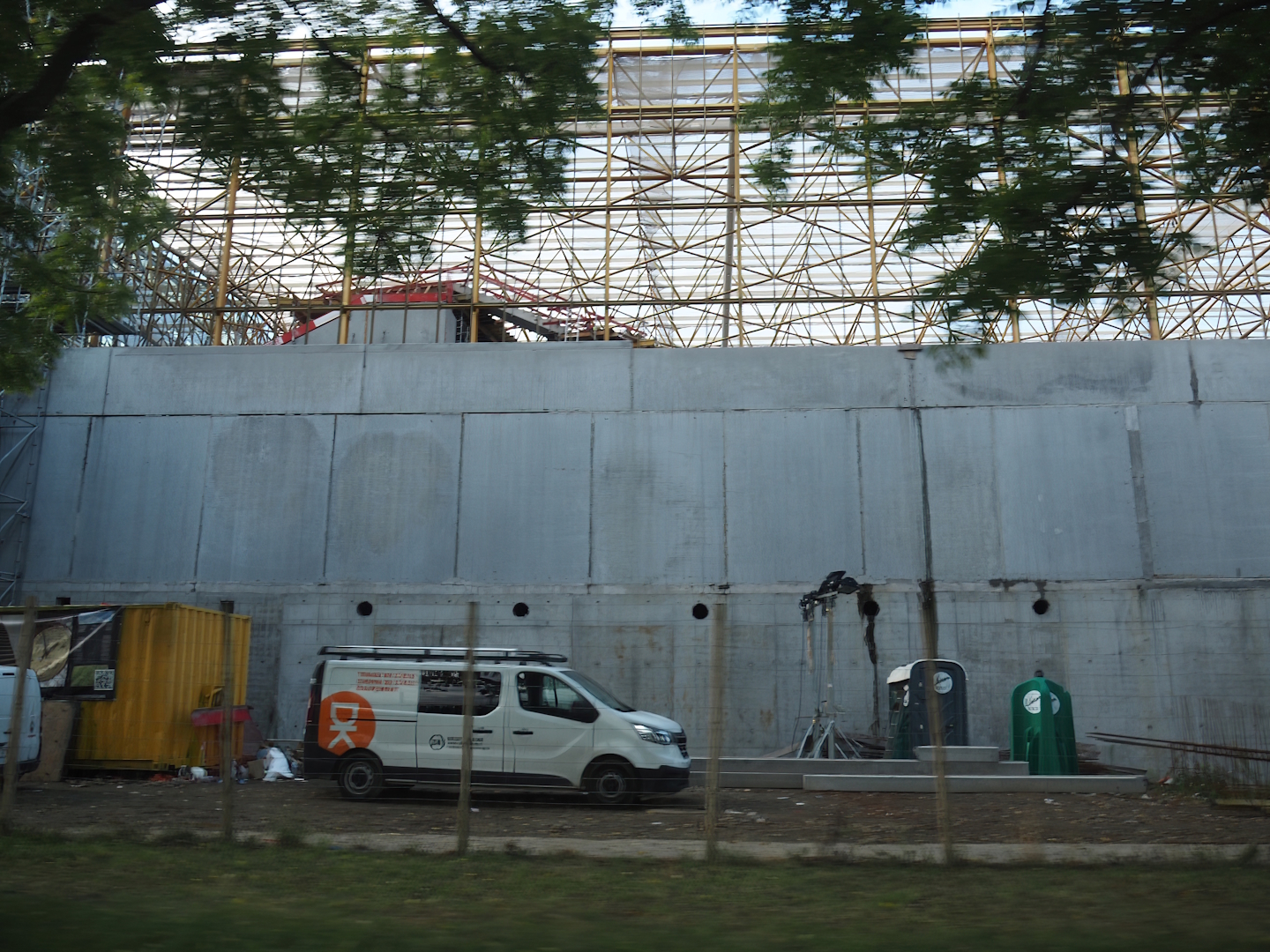 Construction of water park Laguna, between The Sanctuary and the entrance gallery, 2025-09-01