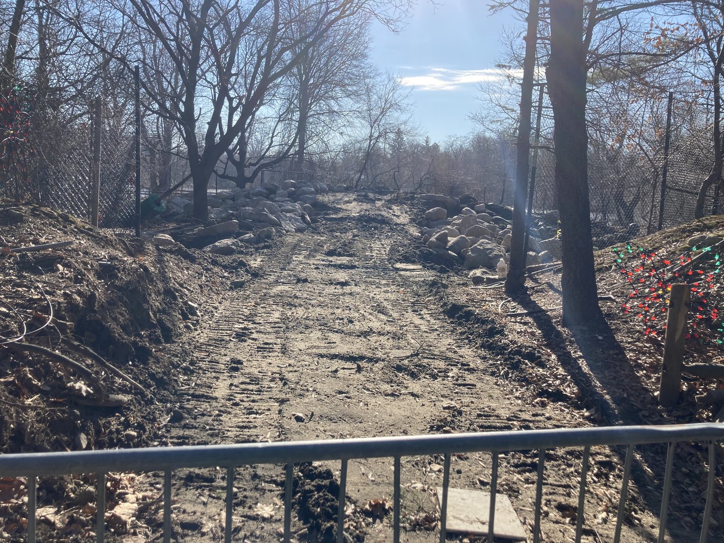 Construction on Former Aoudad / Ostrich Exhibit