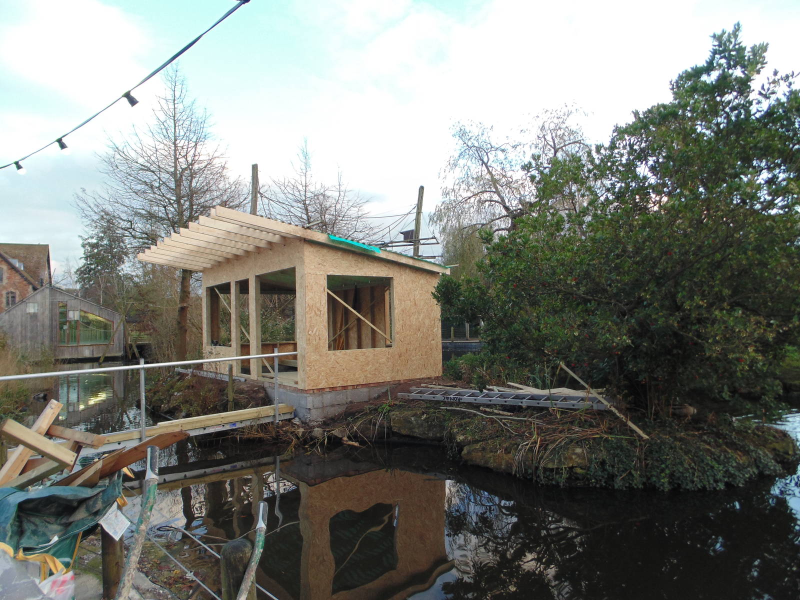 Construction on Island (I believe formerly home to a Ring Tailed Lemur)