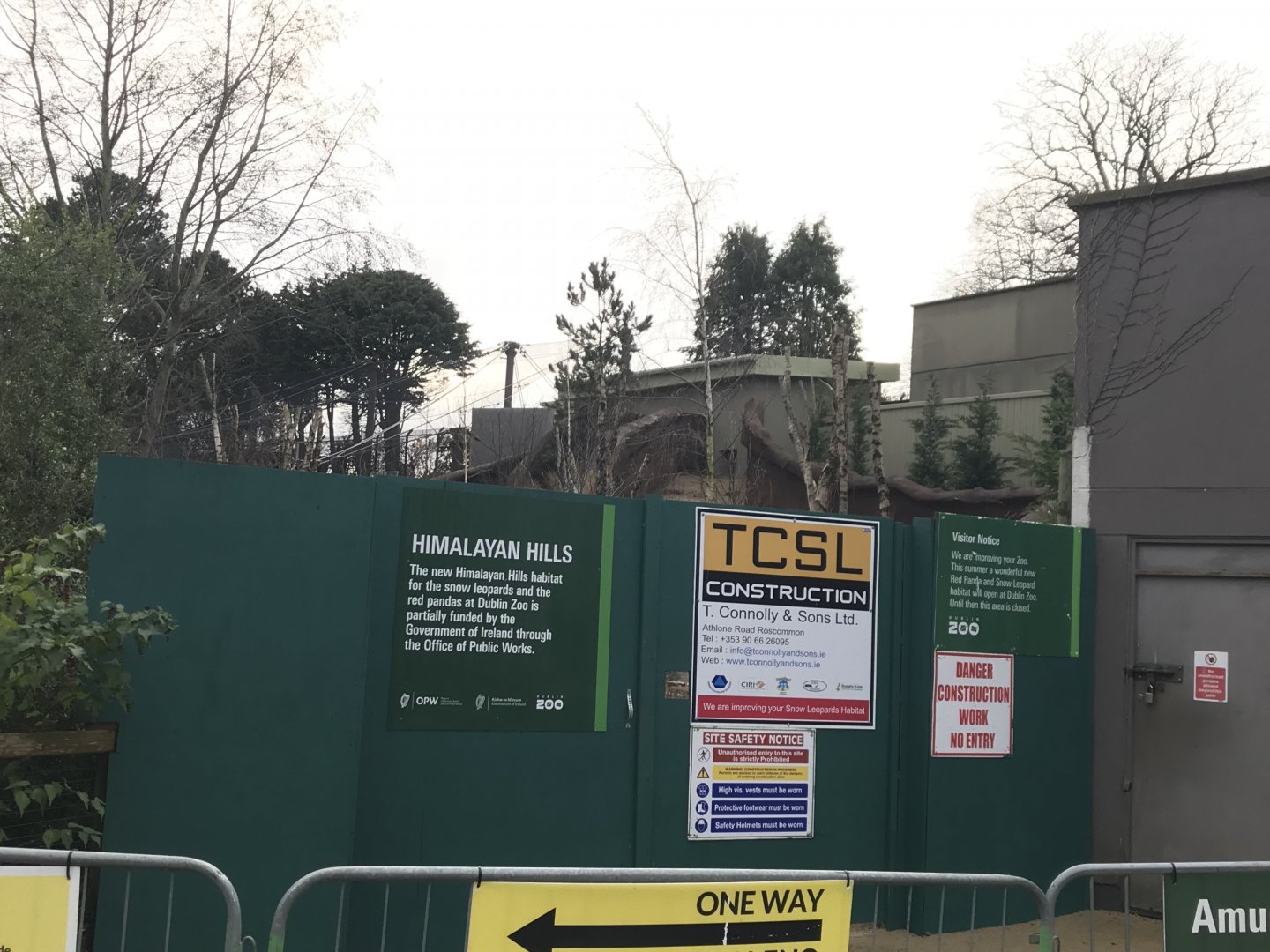 Construction on new red panda enclosure - 27/12/2021