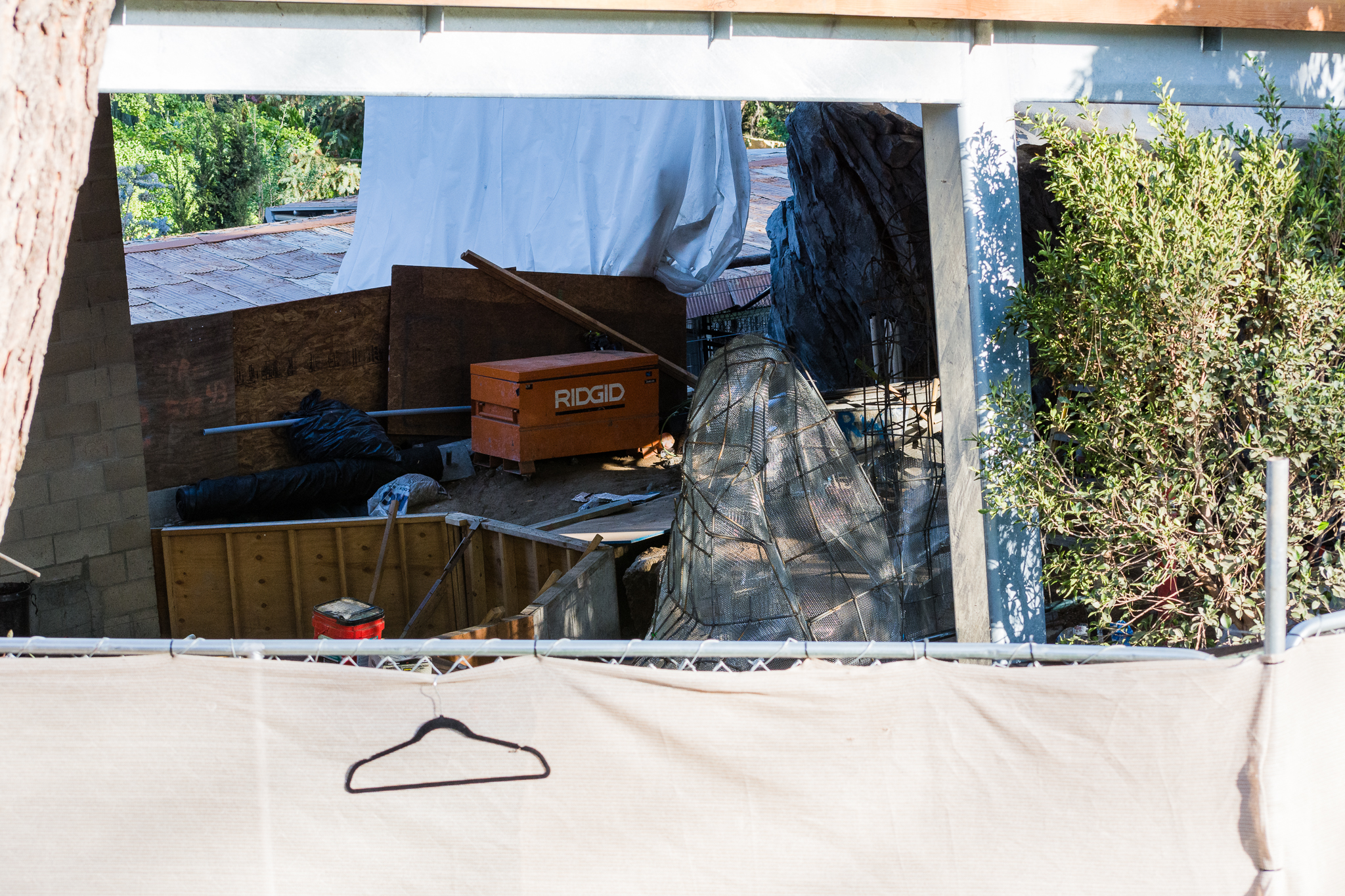 Construction on the platypus exhibit.
