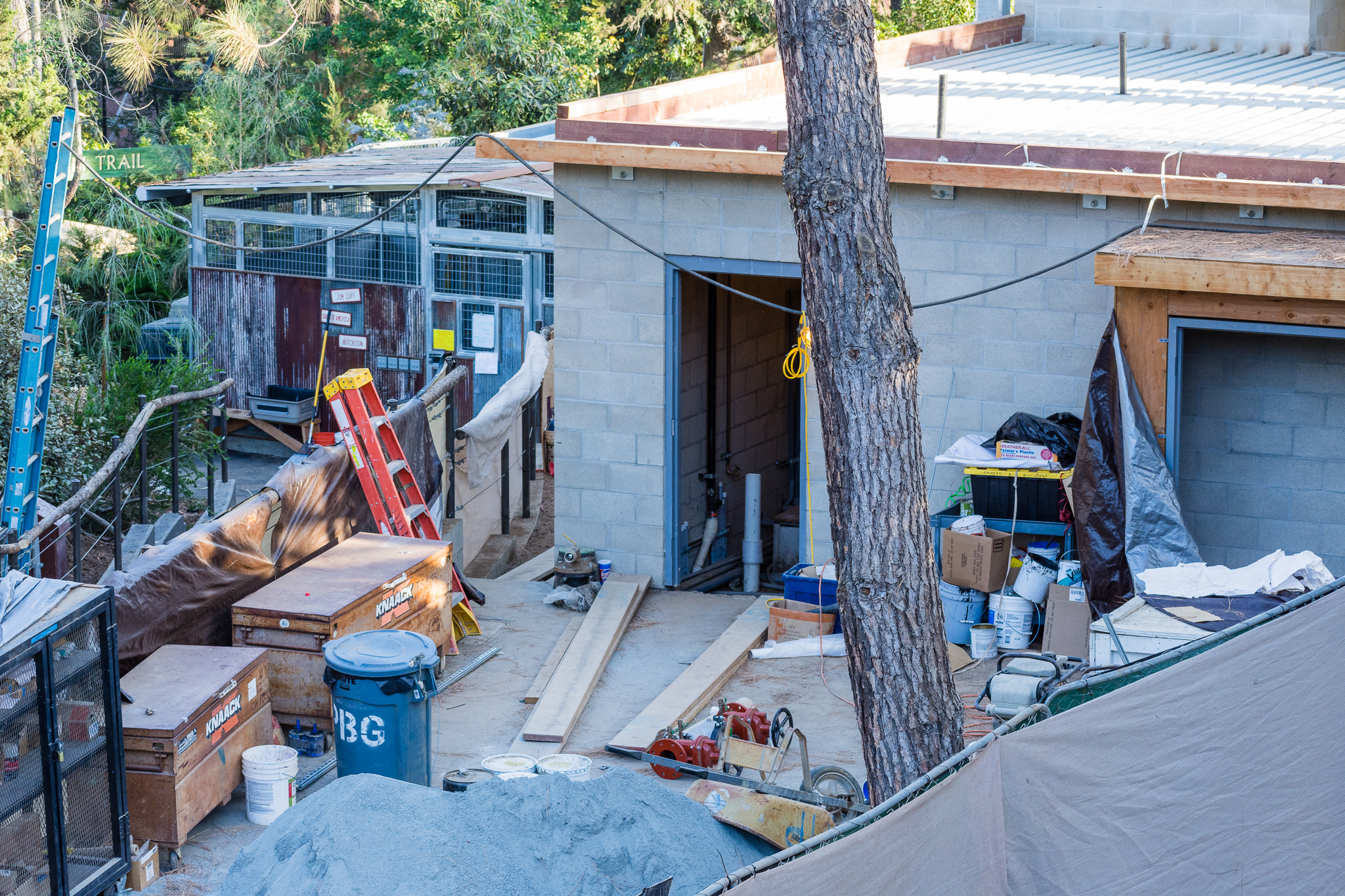 Construction on the platypus exhibit.