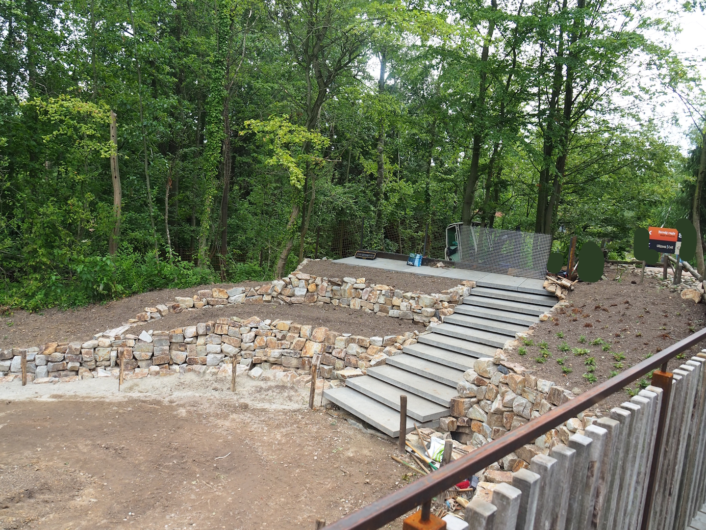 Construction site for new South American primate and bush dog area - New access road and viewing area?, 2023-07-18