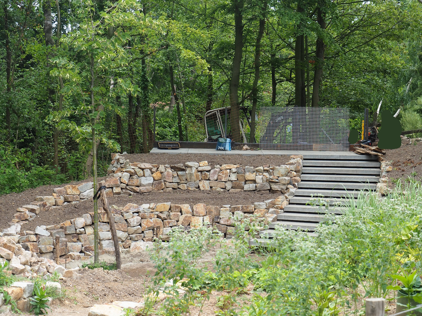Construction site for new South American primate and bush dog area - New viewing area?, 2023-07-18